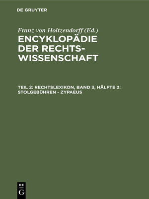 cover image of Rechtslexikon, Band 3, Hälfte 2